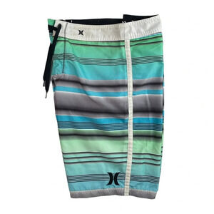 SH687 Mens Hurley Surfing Brand Striped Beach Board Shorts 33